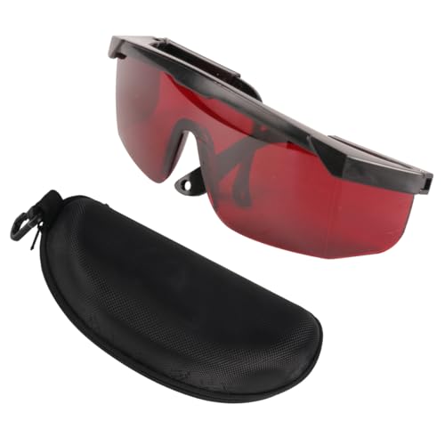 DMITER Red Laser Glasses, Enhanced Visibility Laser Safety Glasses, LG01R Adjustable Eye Protection Glasses for Red Laser Level, Rotary Lasers, and Multi-Line Laser Tools - Includes Protective Box