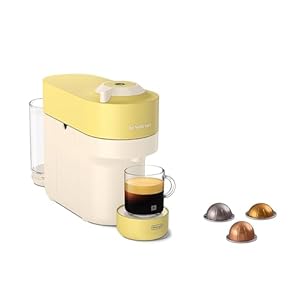 Machine à Café Nespresso Vertuo Pop Jaune Pastel - Capsules 5 Tailles