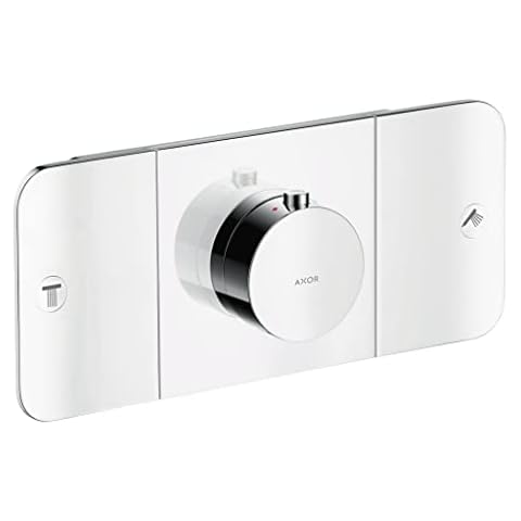 AXOR ONE Modern 3-Handle 3-inch Wide Thermostatic Shower Valve Trim in Chrome, 45712001 Cover