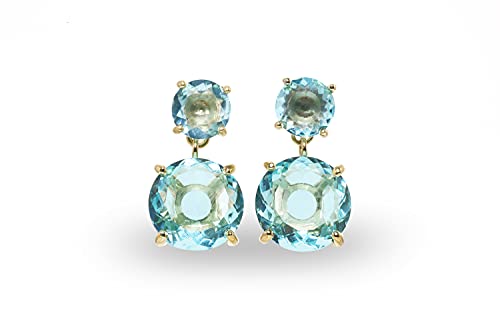 Boucles d'oreilles topaze brillante bijoux faits à la main