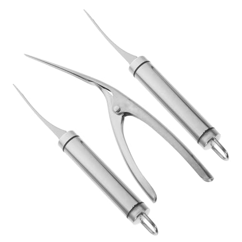 PRETYZOOM Set di Strumenti Pratici per Gamberetti 3 Pezzi Sbucciatore per Gamberetti Leva per La Lenza per Sbucciare I Gamberetti
