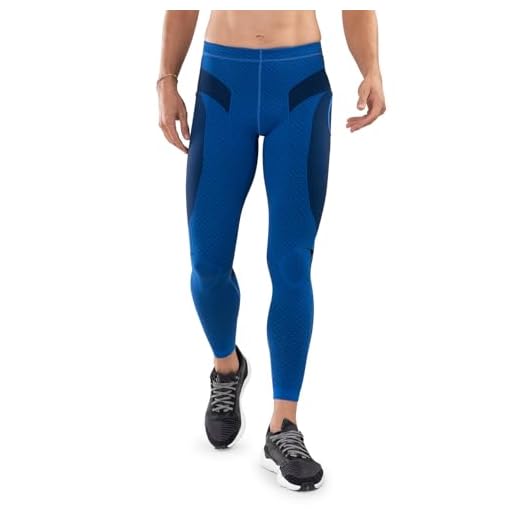 HOKO - Malla Larga de Compresión Uniforme Kobe para Hombre | Aislamiento Térmico y Rendimiento Invernal | Evacuación del Sudor | Ideal para Cualquier Deporte y Running | Color Azul, Talla M