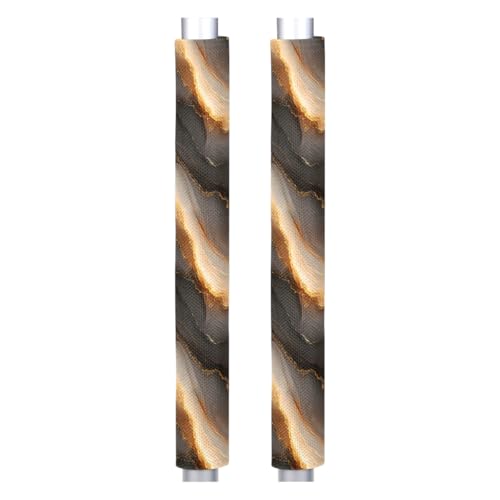 Image of Pardick Refrigerator Door Handle Covers Set of 2 Marble Theme Washable Fridge Dishwasher Mocrowave Oven Stove Decor Protector Handle Cover Keep Kitchen Appliance Clean from Food Stains Decorate