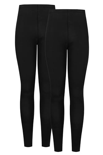 Long Tall Sally - LTS Made for Good Tall 2 Pack Stretch Cotton Leggings - Women's Black