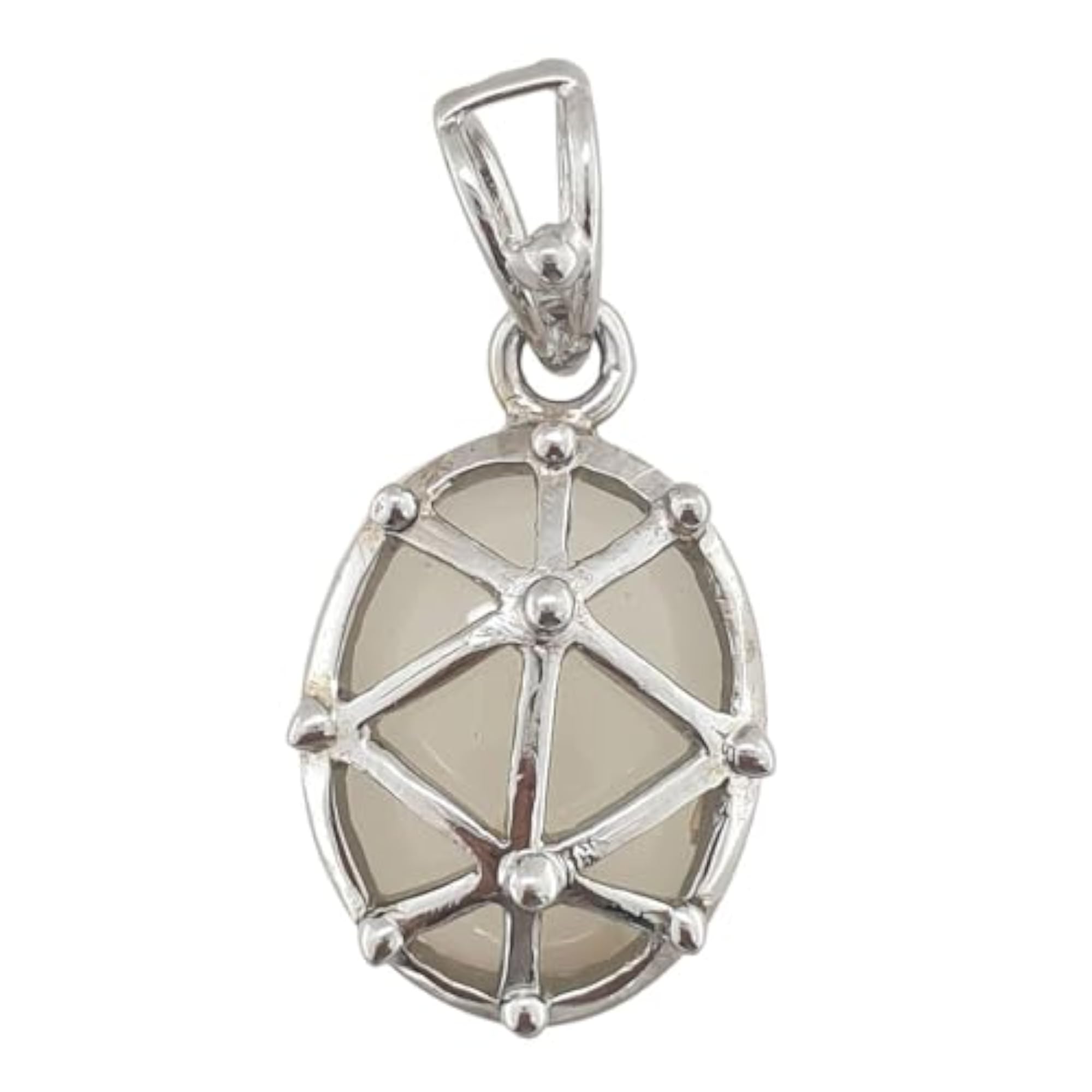 925 Silver Moonstone Pendant, Unisex Design