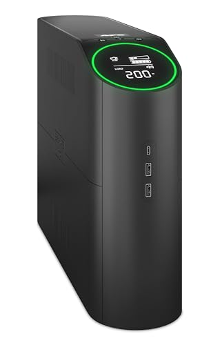 APC Gaming Gruppo di Continuità Back UPS Pro, 2200VA/1320W, Tower, 230V, 4 prese Schuko e 2 prese...