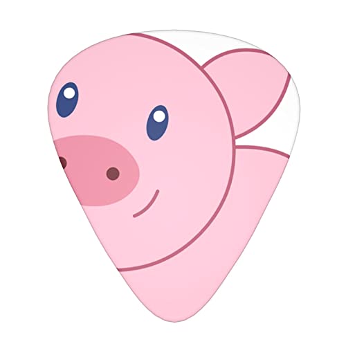 Lot de 12 médiators en forme de cochon mignon pour guitare électrique et basse dans une boîte - Les Beatles, Paul McCartney, John Lennon, RIngo Starr, George Harrison Lot de 12 médiators en forme de cochon mignon pour guitare électrique et basse dans une boîte