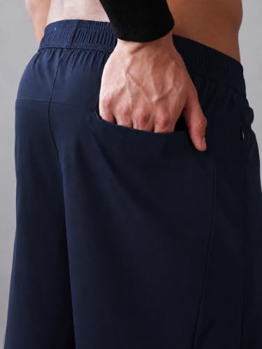 Image of CHKOKKO Shorts for Men Stylish Gym Workout Running Shorts Sports Cycling Summer Wear Dry Fit Side and Back Pockets Activewear Comfortable Training Shorts Pant for Man