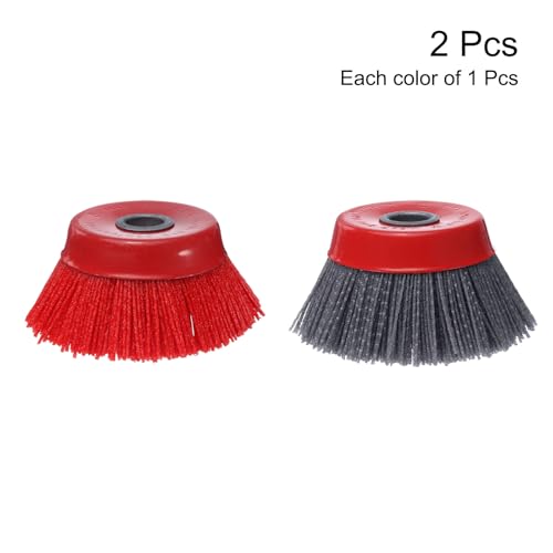 Image of HARFINGTON 2pcs 4 inch Nylon Filament Wire Wheel Cup Brush for Angel Grinders with 5 /8 inch Round Metal Hole, Abrasive Wire Brushes Set for Rust /Corrosion /Paint Removal and Scrub Surfaces