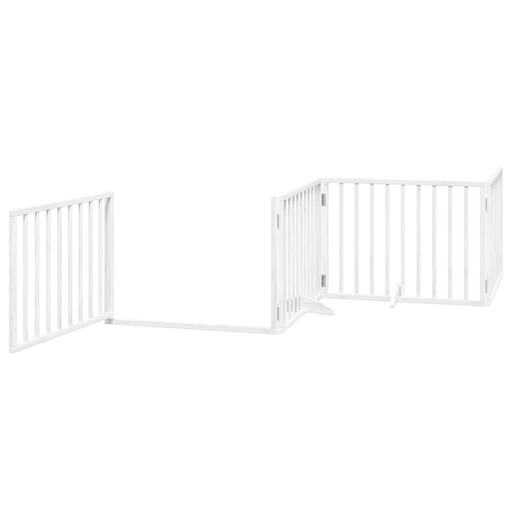 10-TLG - Portería para perros de madera de álamo, 800 cm, plegable, con puerta independiente, para jardín, terraza, patio, protección segura para perros, cachorros, zona de juego