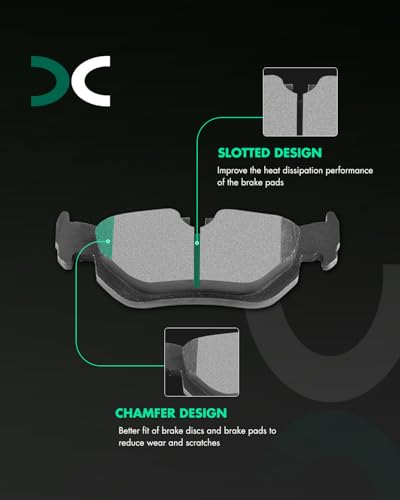 Image of SCITOO D1267 D1061 Front Rear Semi-Metallic Brake Pads Sets Fit For BMW 128i 2008-2013,For 325i 2006,For 325xi 2006,For 328i 2007,For 328xi 2007,For X1 2012-2014