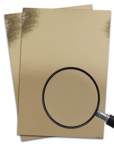 Papel Lamicote Ouro A4 250G, OFF PAPER, Pacote com 10 folhas
