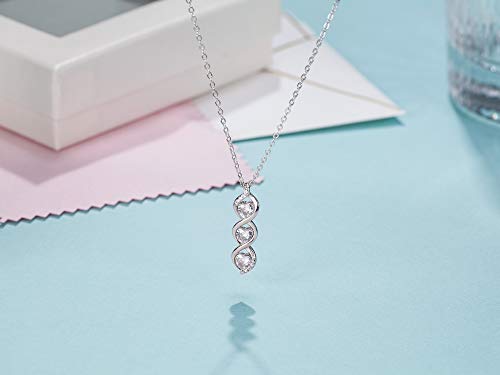 Generations Necklace - Sterling Silver Three Hearts Infinity Gene Necklace for Grandma Mom Granddaughter, Birthday Jewelry Mothers Day Gift3
