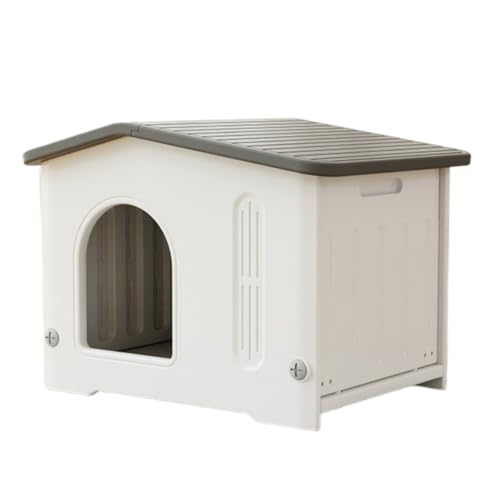 猫 ハウス ペットハウス 犬小屋 小型犬用 組み立て キャットハウス 屋外 室内 防水 防風 換気 四季通用 組立簡単 野良猫 避難所 猫 冬用ハウス 取り外し可能なデザイン 洗え 四季通用 (グレー)