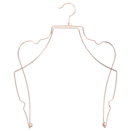 FRCOLOR Gruccia per Costumi da Bagno in Filo Metallico Pieghevole Appendiabiti per e Bikini Salvaspazio in Metallo Color Rosa Oro Espositore Compatto per Costumi da Bagno e Accessori