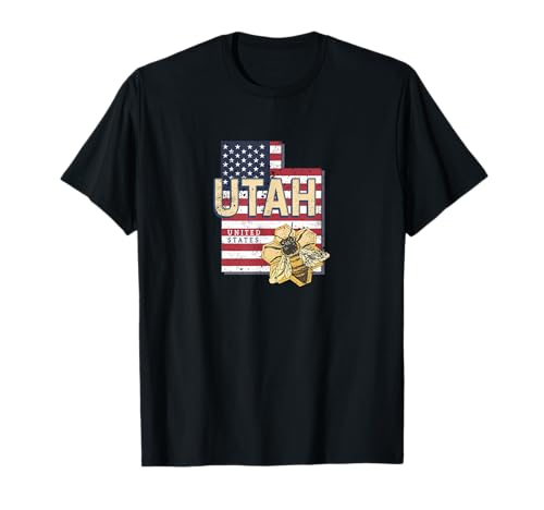 Utah Vereinigte Staaten Retro Landkarte Vintage USA Souvenir T-Shirt
