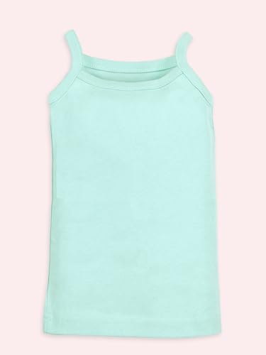 Image of KiddoPanti Girls 100% Cotton Rib Solid Camisole Tank Top Pack of 3