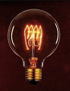 LAMPADINA INCANDESCENZA VINTAGE GLOBO FORK G95 E27