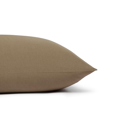 Image of Amazon Basics 100% Cotton Jersey Bed Sheet Set, Full, Brown, Solid