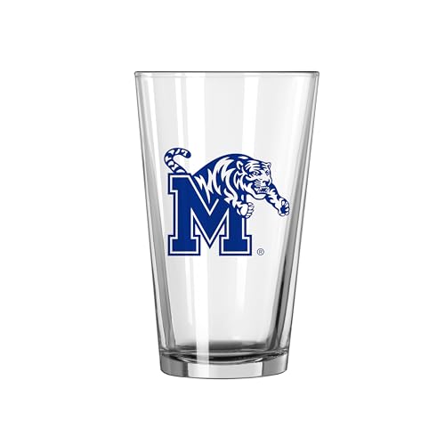 Image of Logo Brands NCAA 16 oz Pint Glass - Durable Glass With Bold Team Color- Chip-Resistant Rim Drinkware For Fans, Tailgates, Home Bars & Everyday Use