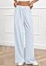 PRETTYGARDEN Womens Wide Leg Striped Pants 2026 Fall Casual High Waisted Baggy Palazzo Lounge Trousers Spring Fashion Bottoms (Light Blue,Medium)