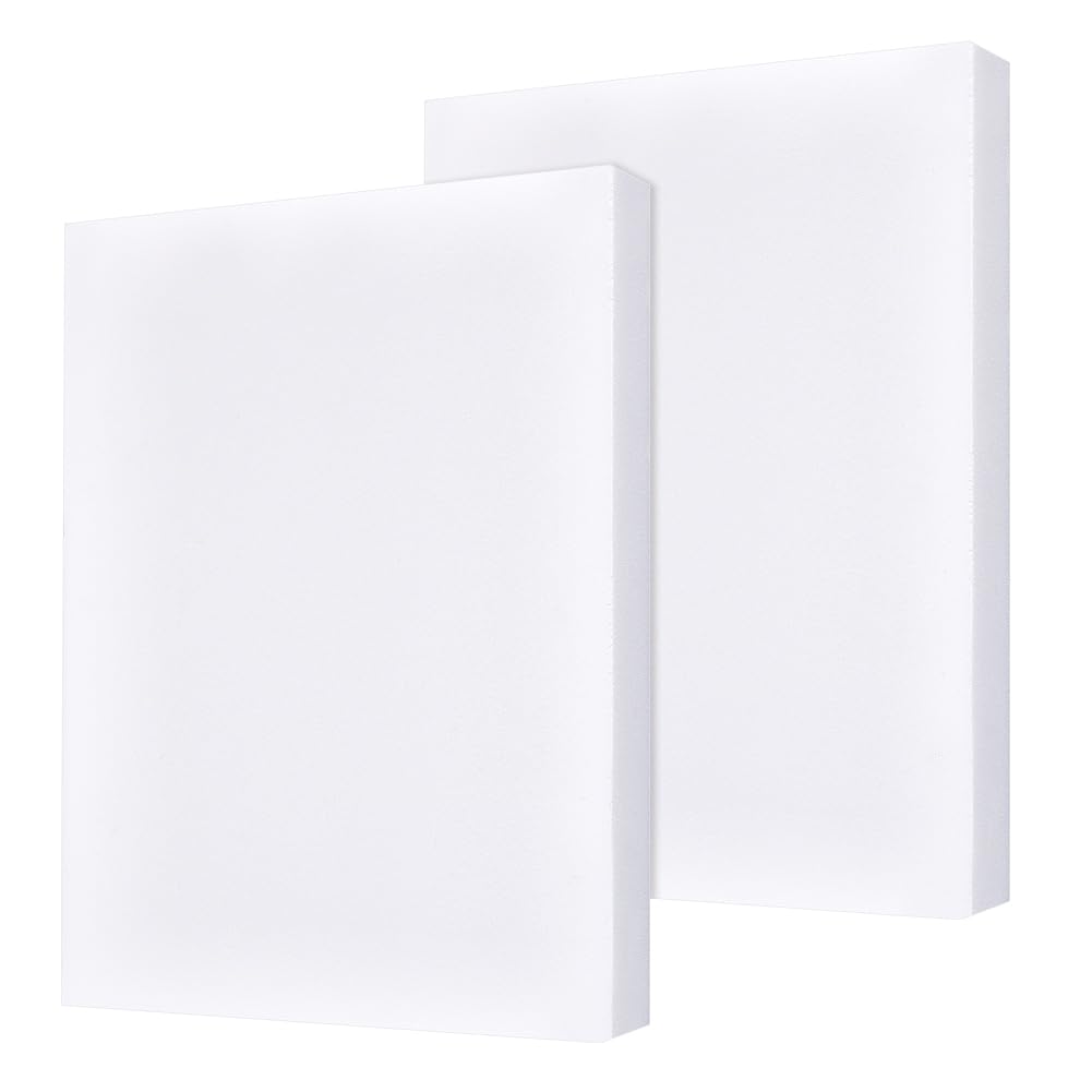 NBEADS 2 Pcs High Density XPS Foam Board, 40x30cm White XPS Craft Foam for DIY Modeling Art Projects Party Decoration Cosplay Prop Production Carve Heat Insulation, 5cm Thick