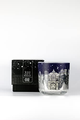 WHO GIFT WHAT | Elegant Scented Candle for Home Décor | Star City Night Design Candle Jar | Clean-Burning Soy Wax (Orange Blossom)