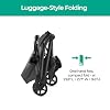 Mompush Lithe Lightweight Stroller, Compact One-Hand Fold Travel Stroller for Airplane Friendly, Reclining Seat and Large Canopy, with Rain Cover & Travel Carry Bag & Cup Holder