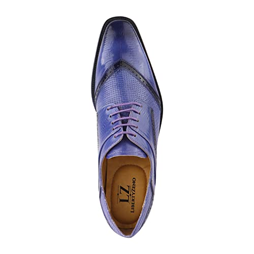 Image of LIBERTYZENO Mens Brogue & Plain Genuine Leather Animal Print Lace Up Oxford Dress Shoes for Easter Gift