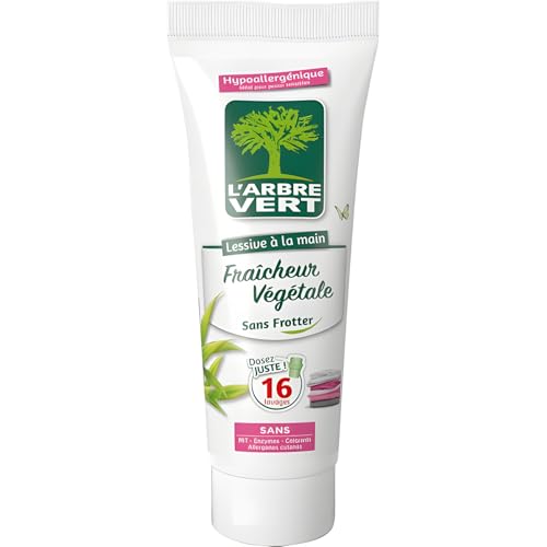 L'Arbre Vert Lessive À La Main Sans Frotter Fraîcheur Végétale - Hypoallergénique - 16 Lavages (lot de 3)