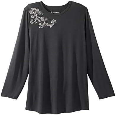 Silverts Women's Adaptive Open Back Long Sleeve Top, Assisted Dre...