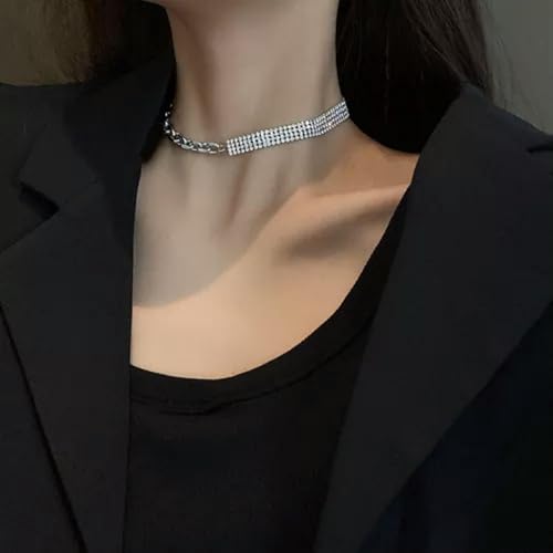 Collier de chaîne de clavicule argent 925 femme à offrir pour un anniversaire romantique