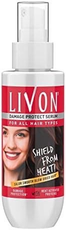Livon Damage Protect Serum for Women & Men|Protection Upto 250°C & 2X Less Hair Breakage| with Heat Activated Proteins | 100 ml