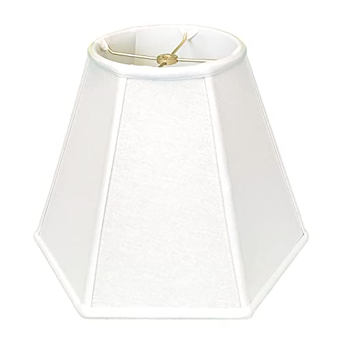 Royal Designs BS-733-14LNWH Hexagon Basic Lamp Shade, 7 x 14 x 11, Linen White