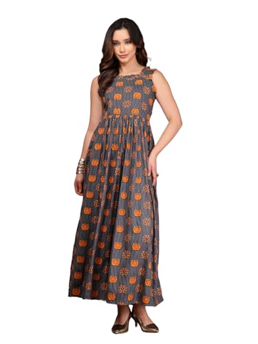 Image of Dress for Women | New Rayon Floral Printed Flared Maxi Dress for Women & Girl's