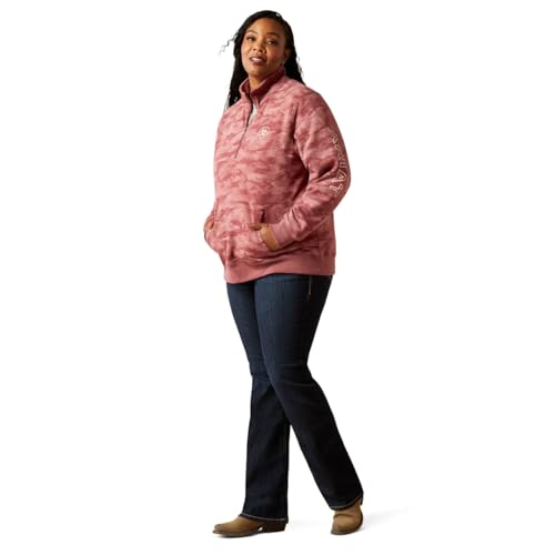 Image of ARIAT womens Logo 1 /2 Zip Sweatshirt