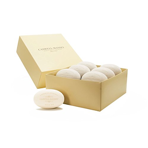 Caswell-Massey Triple Milled Almond Luxury Bath Soap  - Year of Soap Boxed Set – 5.8 Ounce Each, 12 Bars