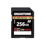 【超高速 V90 UHS-II】GIGASTONE(ギガストーン) SDカード 256GB UHS-II V90 U3 SDXC 超高速メモリーカード 最大300MB/s 4K UHD ビデオ Canon Nikon Sony Pentax Kodak Olympus Panasonicなど デジタルカメラ 一眼レフ対応 ミニケース付き 5年データ復旧・無償交換保証