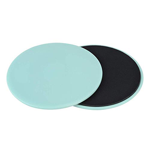 2 Discos deslizantes deslizantes para Ejercicios, Balance Disco Fitness Slider Alianti Discos para Ejercicios AB, Espalda, Caderas y piernas Ejercicio para Gimnasio, Yoga, Verde Claro