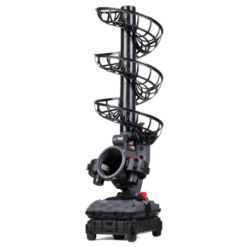 Furlihong 3802PBH Pickleball Machine, Adjustable Speed & Angles, Pickleball Launcher with Auto Swing Base, Powered by Power Bank/Batteries/AC Power, for All-Level Training