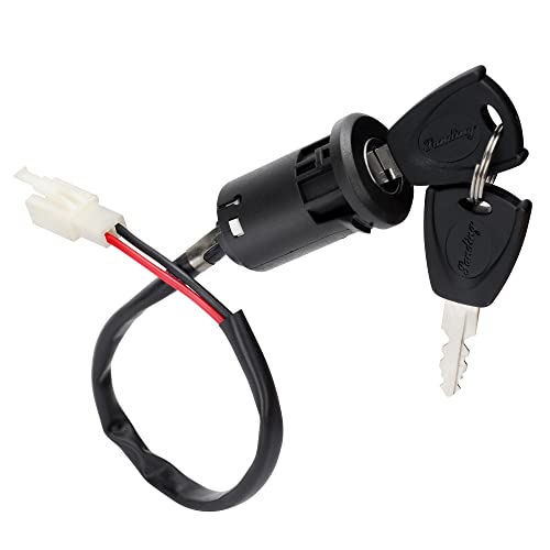 Ignition Key Switch Lock 2 Wire - Key Switch Starter Parts for Electric Trike and Scooter Golf Carts Bikes