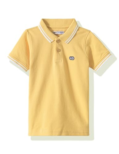 Image of Amazon Brand - Symbol Boys Cotton Rich Solid Polo Tshirt | Collar Tshirts | Half Sleeves | Plain-Regular Fit