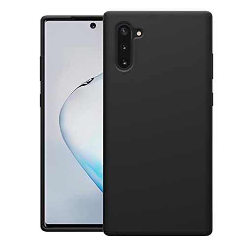 Image of LIRAMARK Liquid Silicone Soft Back Cover Case for Samsung Galaxy Note 10 (Black)