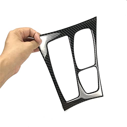 Cubierta de panel de engranajes antiarañazos de fibra de carbono para BMW X5 E70 5