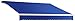 Awntech 20-Feet Galveston Semi-Cassette Manual Retractable Awning, 120-Inch Projection, Blue