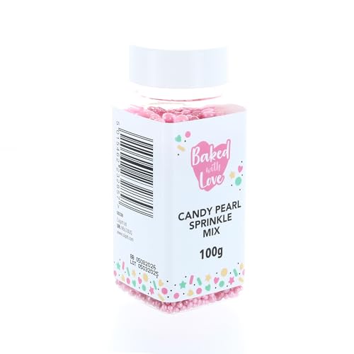 Candy Pearl Sprinkles By Baked With Love | 100g | Pink Sugar Cake Sprinkles, Edible Cake Decorations, Sugar Balls For Cupcakes - Image 5