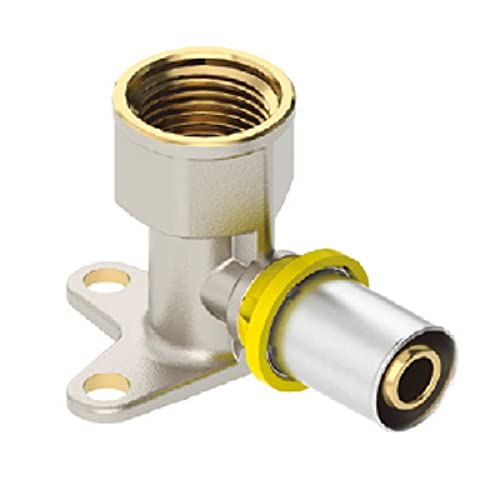 31QAS7iF6BL. SL500 Cotovelo Prensar Fêmea para gás Flange 20Mm X 1/2 Multicamada - Emmeti