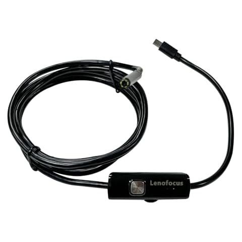 Endoscope Camera with Light 1080P HD Borescope with 6 Adjustable LEDs 0.21IN IP67 Waterproof Inspection Camera 4.9FT semi-Rigid Snake Cable Endoscope Camera，Compatible with Android Cellphones Cover