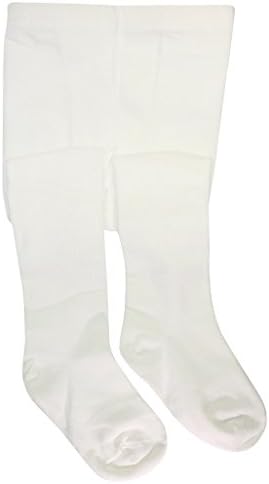 BEAR MUM Baby Girls' Seamless Organic Cotton Tights Off white 0-6Month