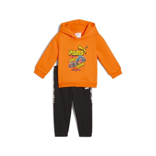 PUMA Unisex-Child HOT WHEELS MINICATS Sweatshirt & Pants Set, puma black AH25, 4T
